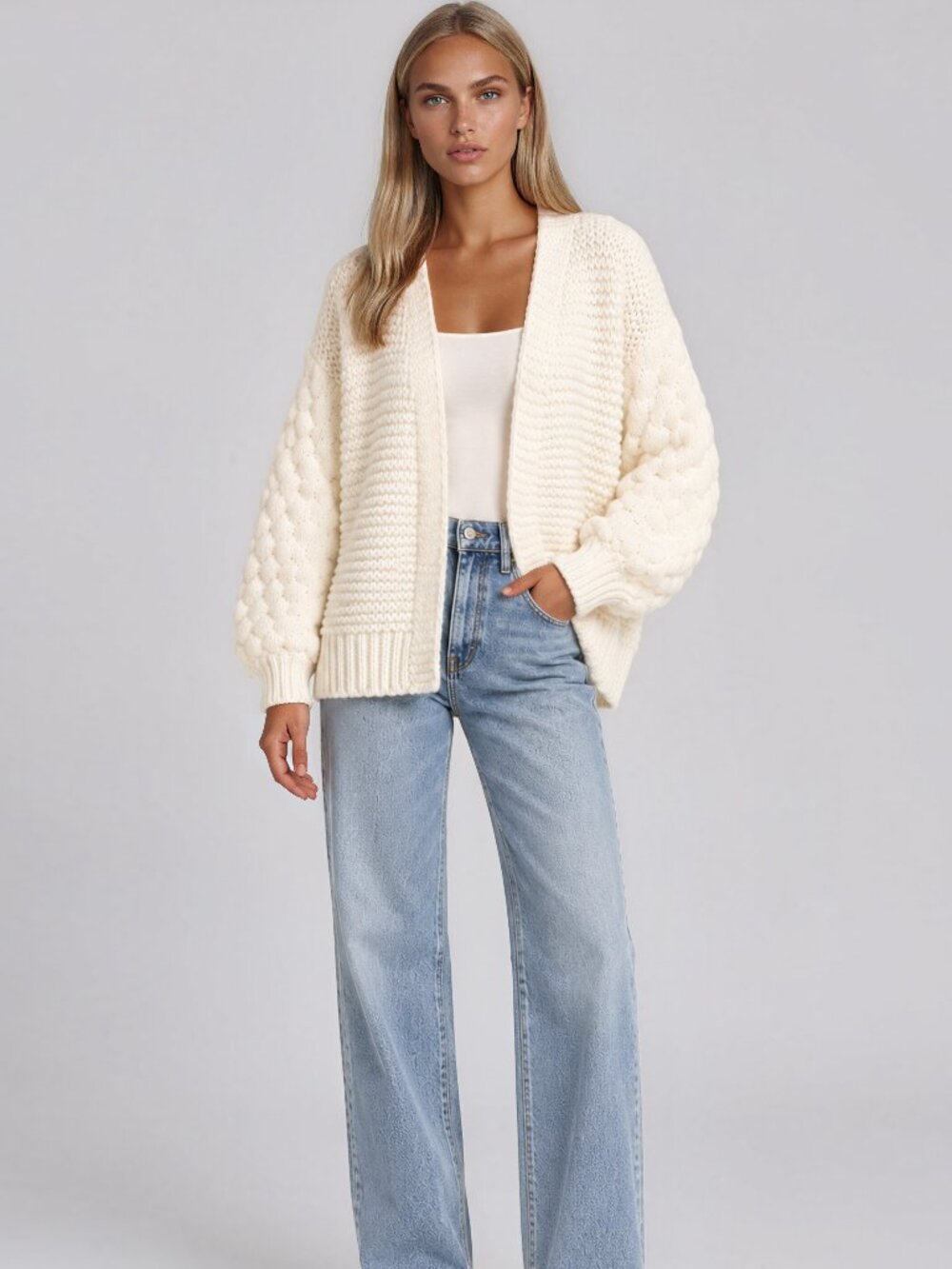 MINKPINK Abby Textured Knit Cardigan